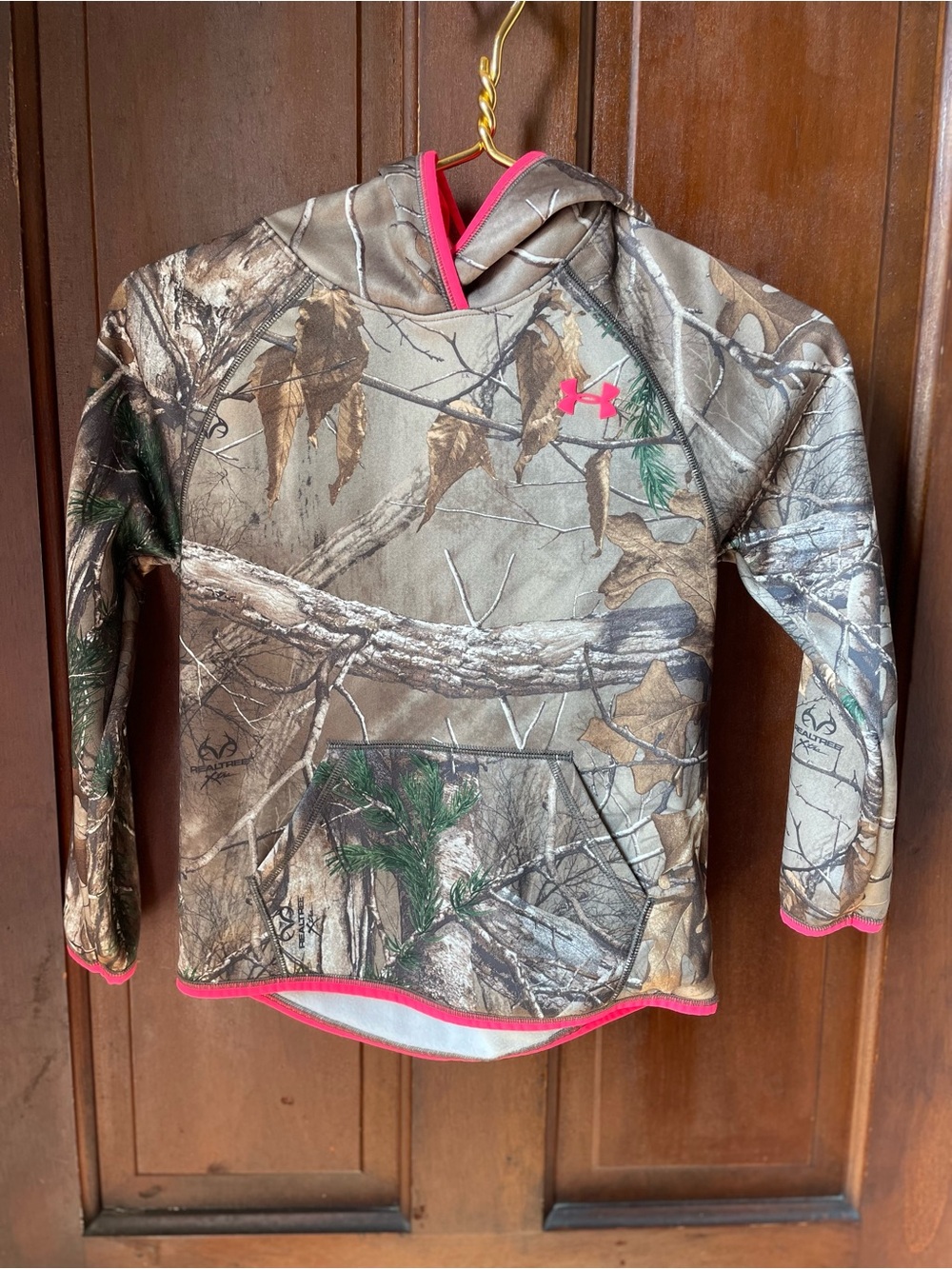 Under Armour girls youth small camouflage hoodie